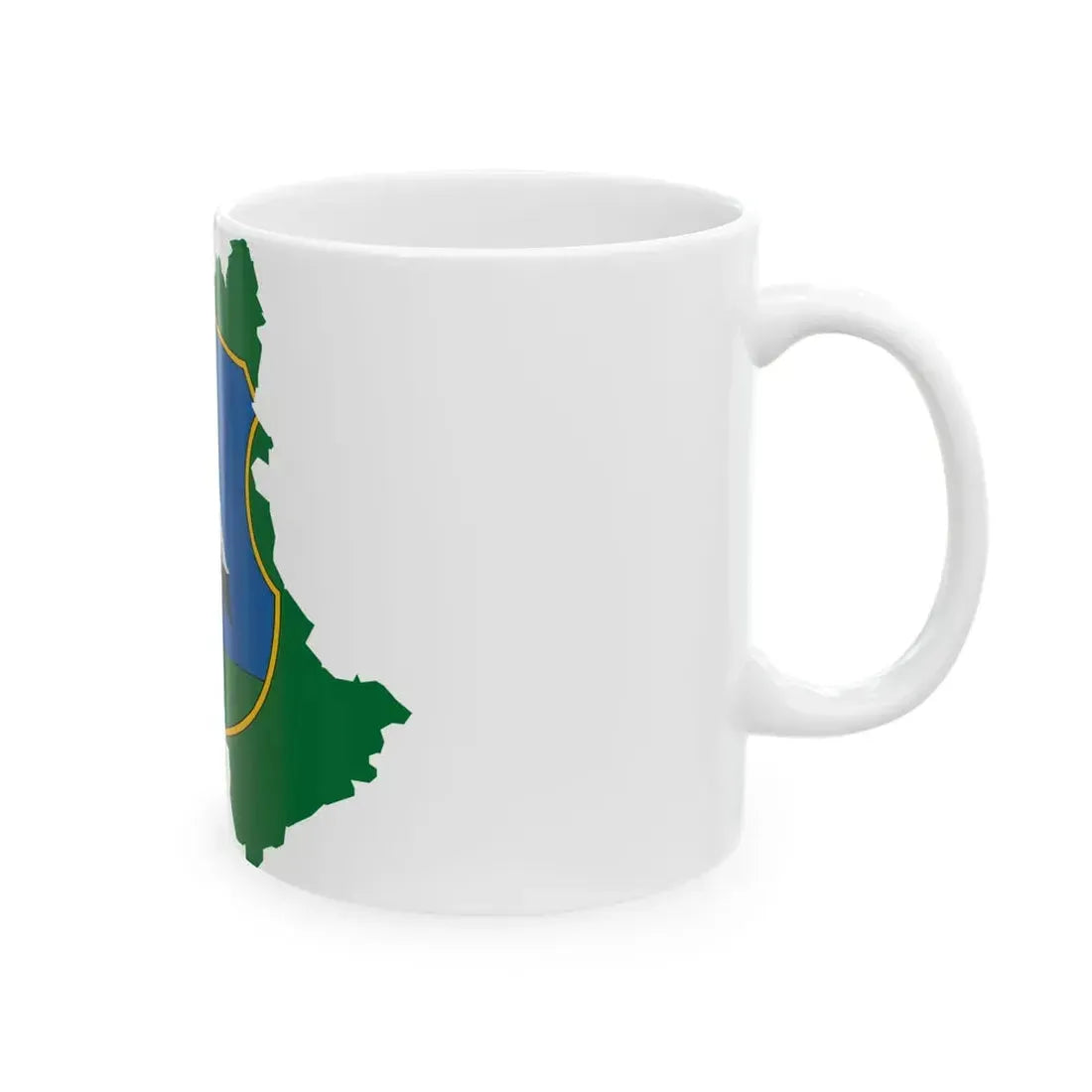 Flag-map of Heves County (Hungary) White Coffee Mug - Go Mug Yourself