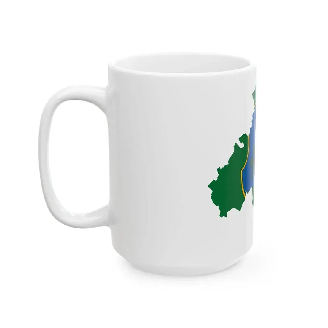 Flag-map of Heves County (Hungary) White Coffee Mug - Go Mug Yourself
