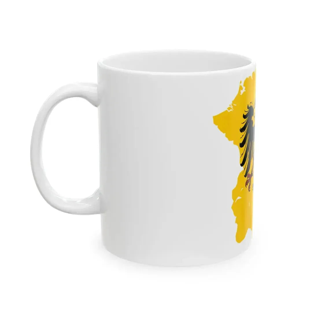 Flag-map of Holy Roman Empire 1600 (Germany) White Coffee Mug - Go Mug Yourself
