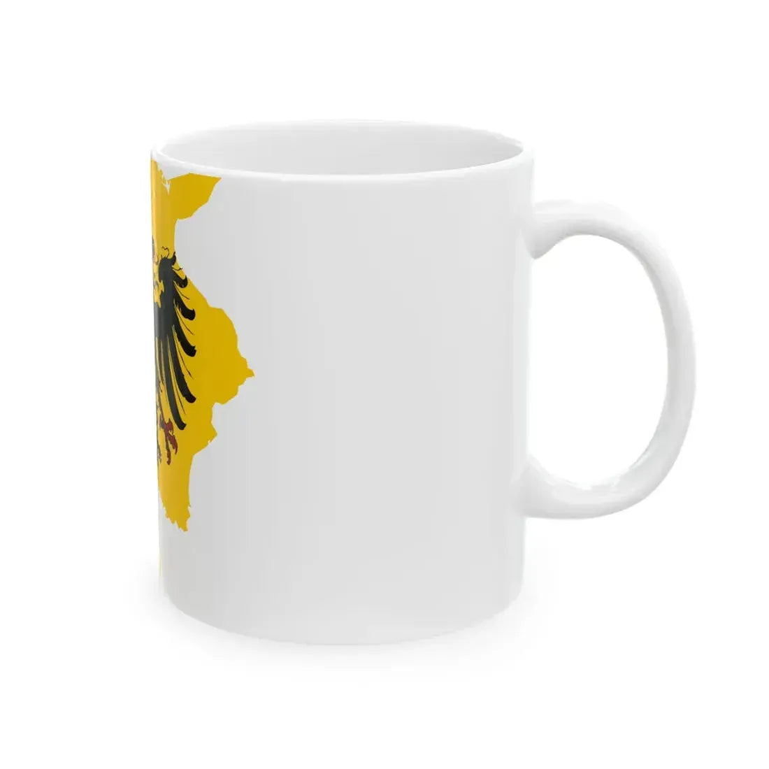Flag-map of Holy Roman Empire 1600 (Germany) White Coffee Mug - Go Mug Yourself