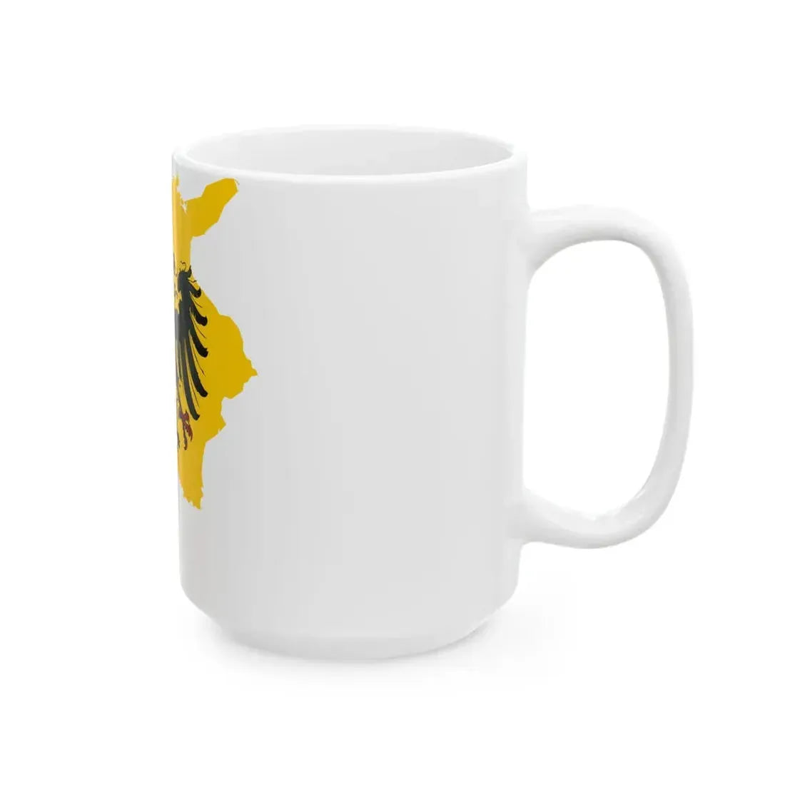 Flag-map of Holy Roman Empire 1600 (Germany) White Coffee Mug - Go Mug Yourself