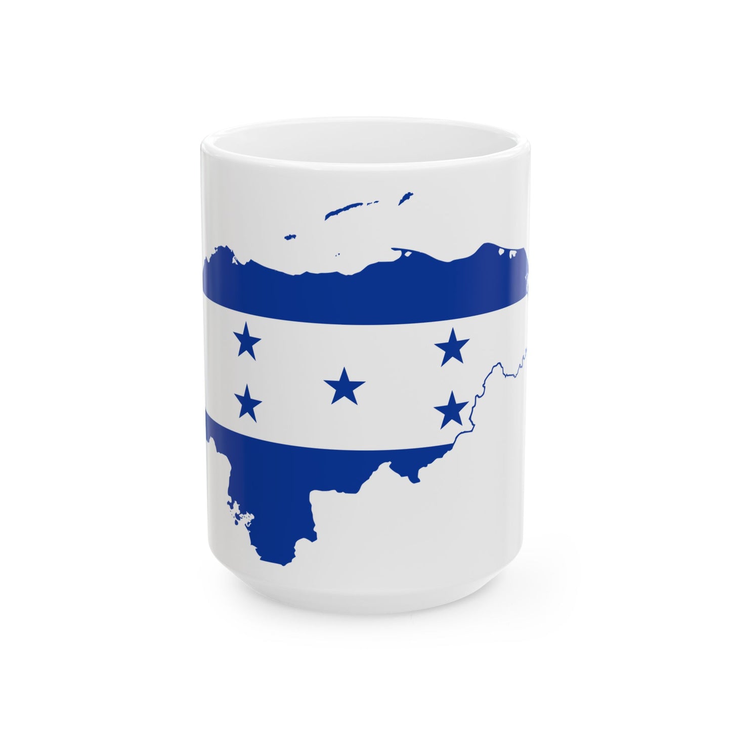Flag map of Honduras 1949 - 2022 (Honduras) White Coffee Mug-15oz-Go Mug Yourself