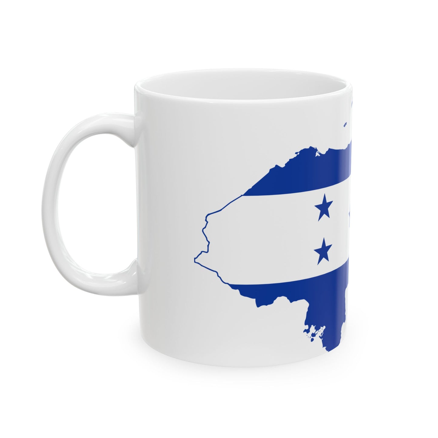 Flag map of Honduras 1949 - 2022 (Honduras) White Coffee Mug-Go Mug Yourself