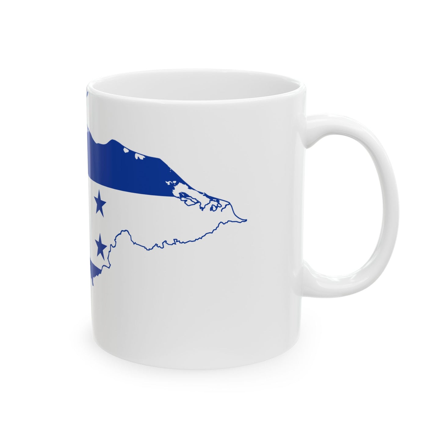 Flag map of Honduras 1949 - 2022 (Honduras) White Coffee Mug-Go Mug Yourself
