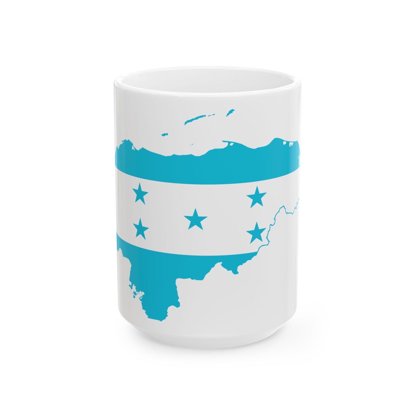 Flag-map of Honduras (Honduras) White Coffee Mug-15oz-Go Mug Yourself
