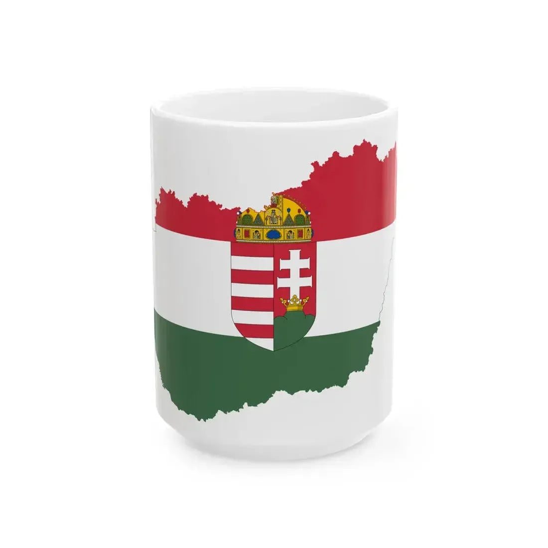 Flag-map of Hungary 1938-1939 (Hungary) White Coffee Mug 15oz - Go Mug Yourself