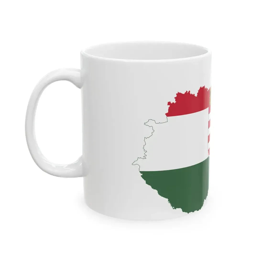 Flag-map of Hungary 1938-1939 (Hungary) White Coffee Mug - Go Mug Yourself