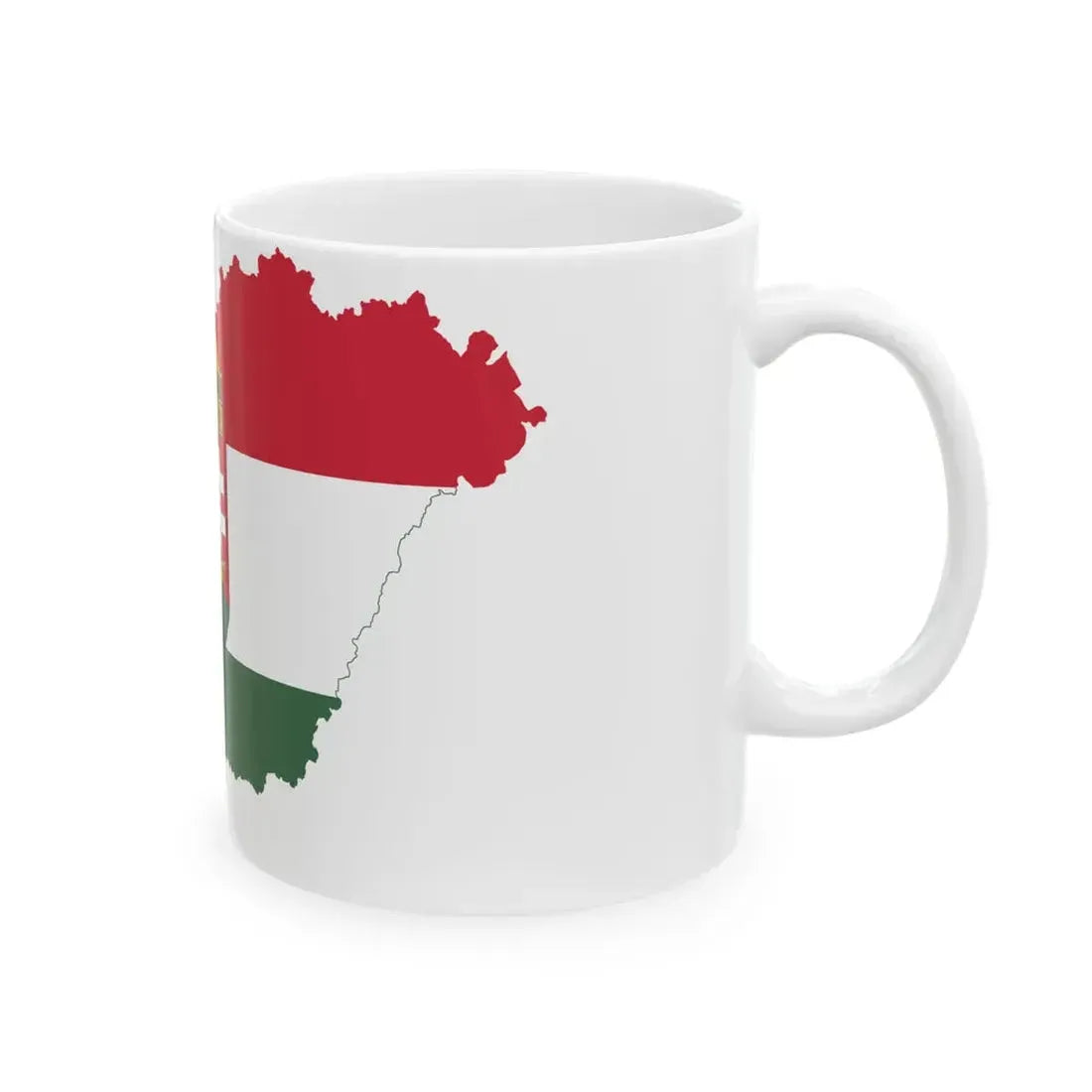 Flag-map of Hungary 1938-1939 (Hungary) White Coffee Mug - Go Mug Yourself