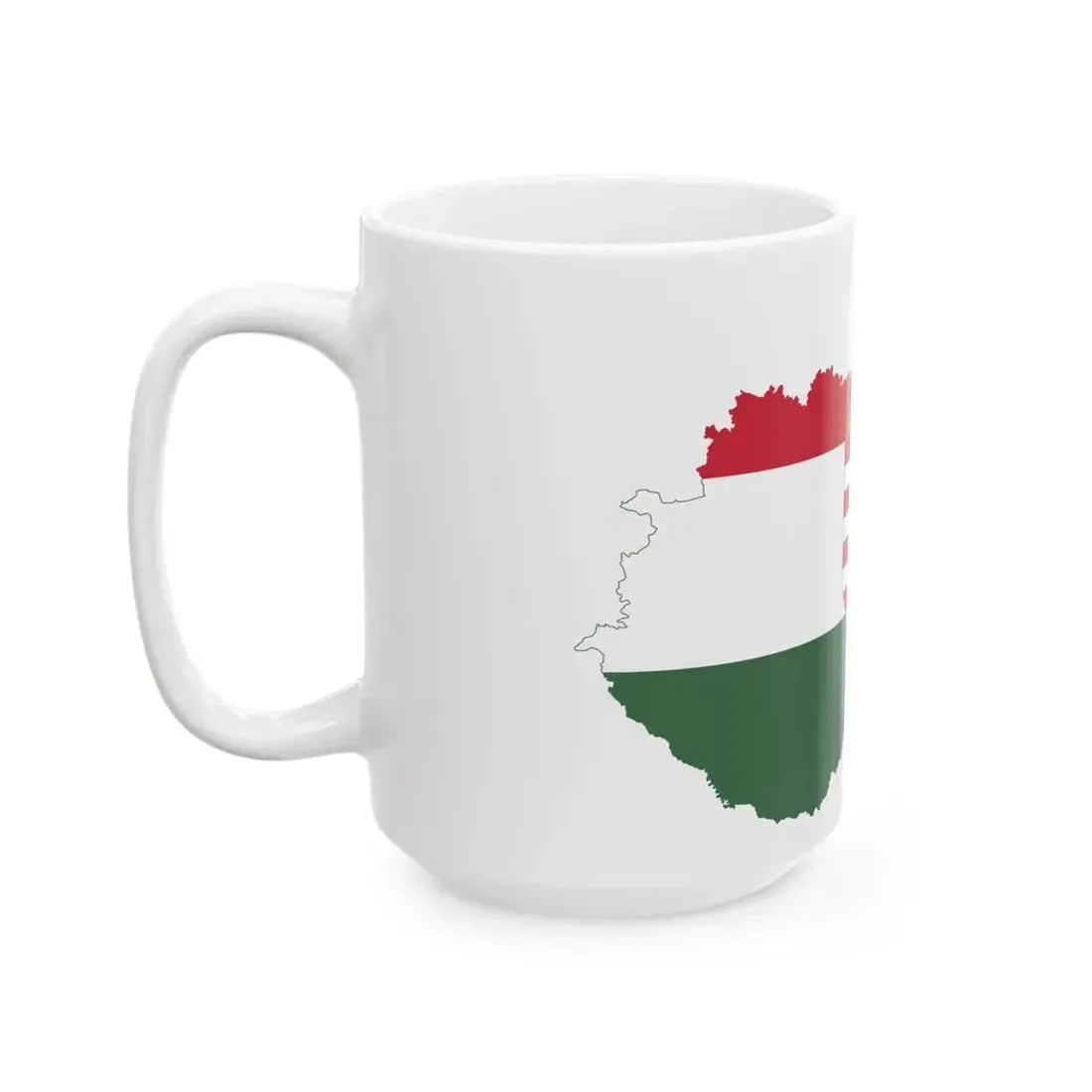 Flag-map of Hungary 1938-1939 (Hungary) White Coffee Mug - Go Mug Yourself
