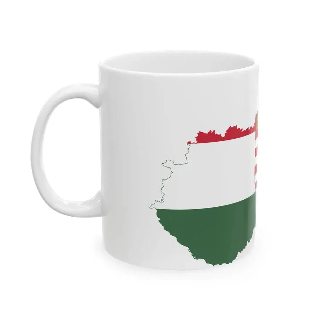 Flag-map of Hungary 1939-1940 (Hungary) White Coffee Mug - Go Mug Yourself