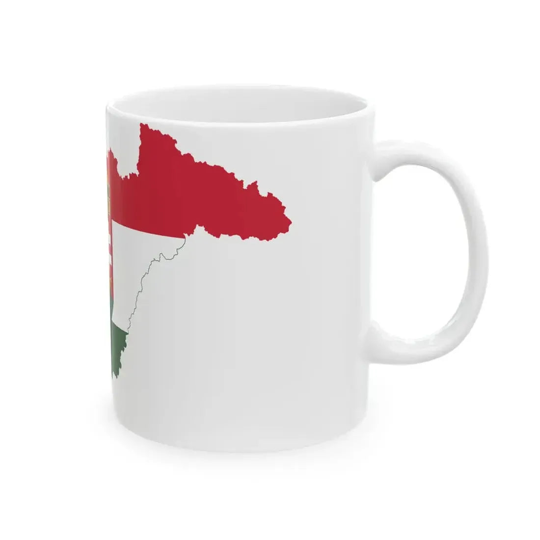 Flag-map of Hungary 1939-1940 (Hungary) White Coffee Mug - Go Mug Yourself