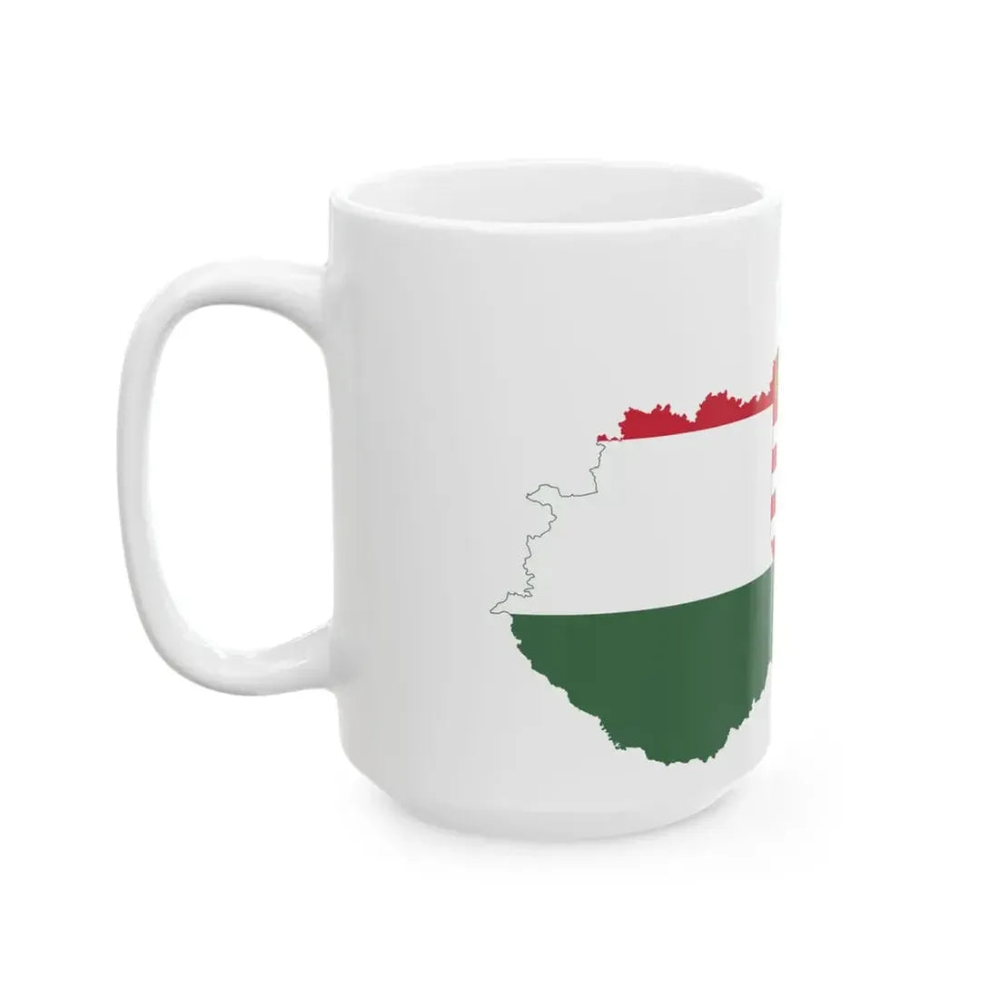Flag-map of Hungary 1939-1940 (Hungary) White Coffee Mug - Go Mug Yourself