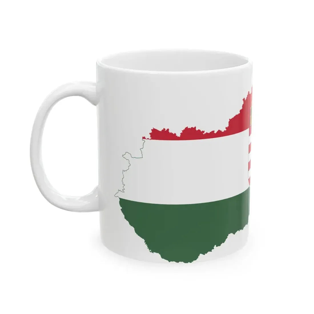 Flag-map of Hungary 1940-1941 (Hungary) White Coffee Mug - Go Mug Yourself
