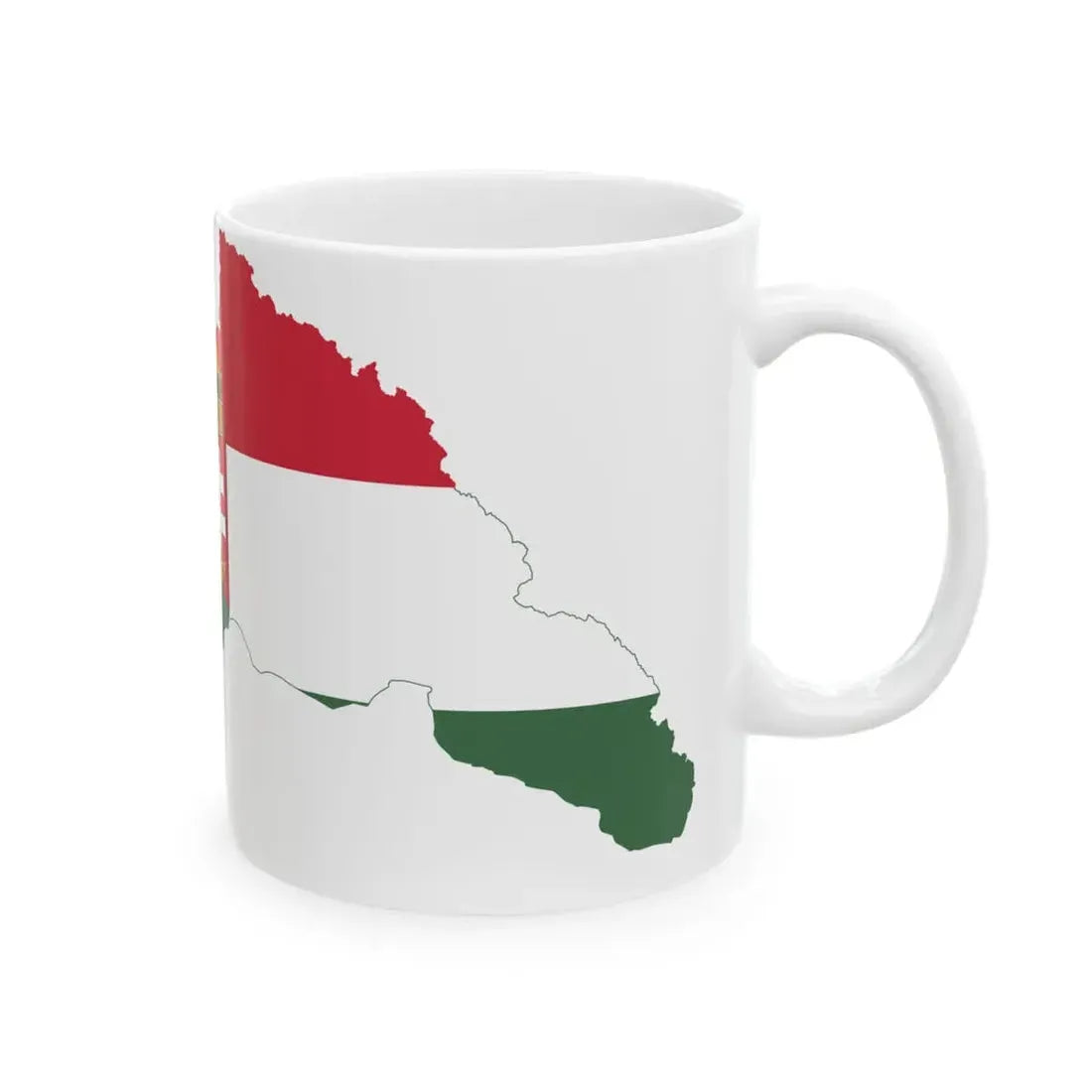 Flag-map of Hungary 1940-1941 (Hungary) White Coffee Mug - Go Mug Yourself