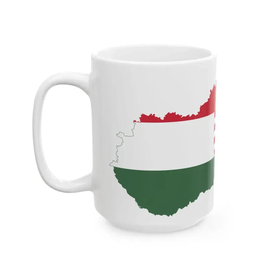 Flag-map of Hungary 1940-1941 (Hungary) White Coffee Mug - Go Mug Yourself