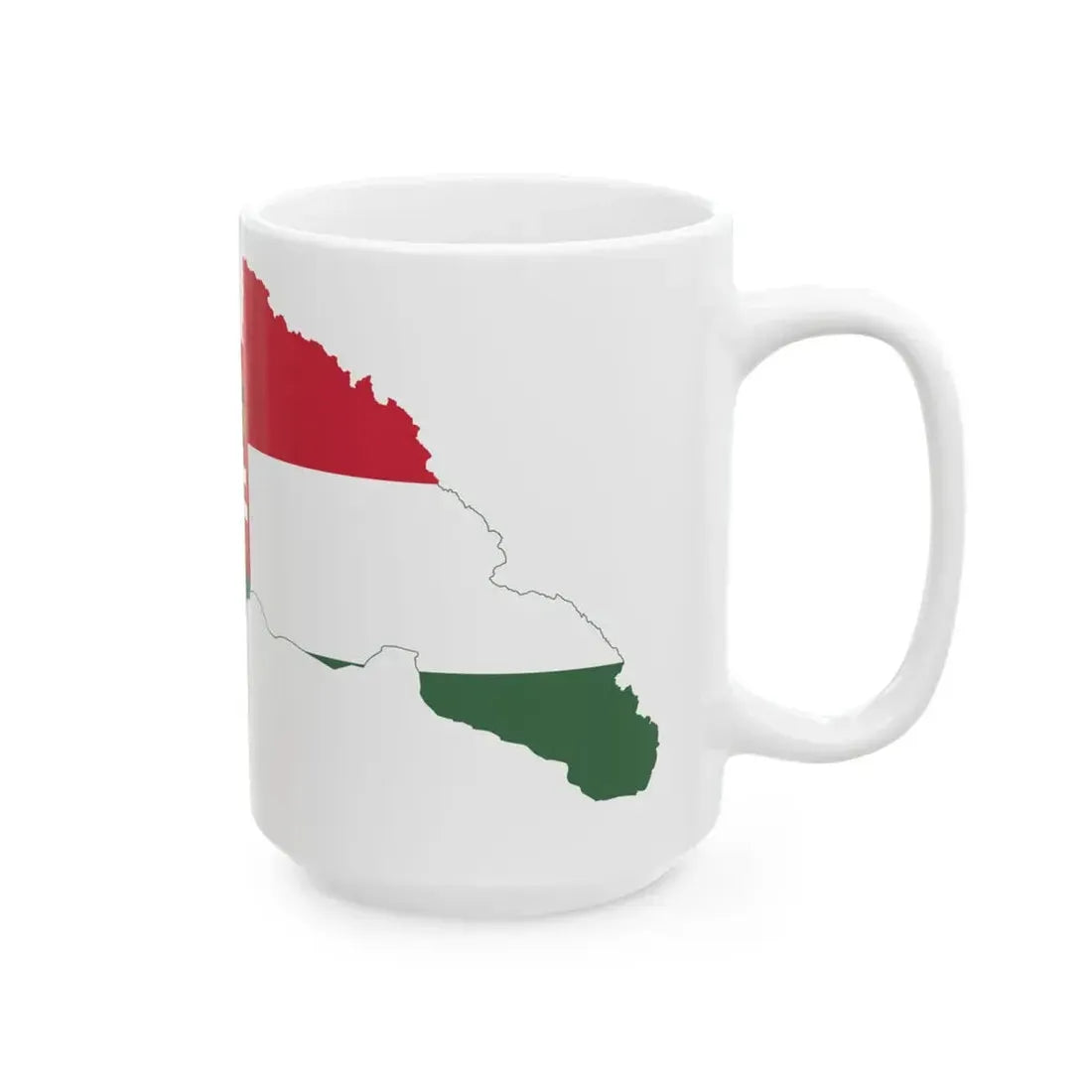 Flag-map of Hungary 1940-1941 (Hungary) White Coffee Mug - Go Mug Yourself