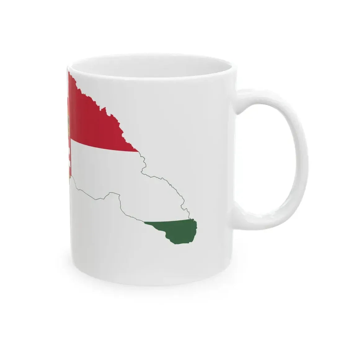 Flag-map of Hungary 1941-1945 (Hungary) White Coffee Mug - Go Mug Yourself