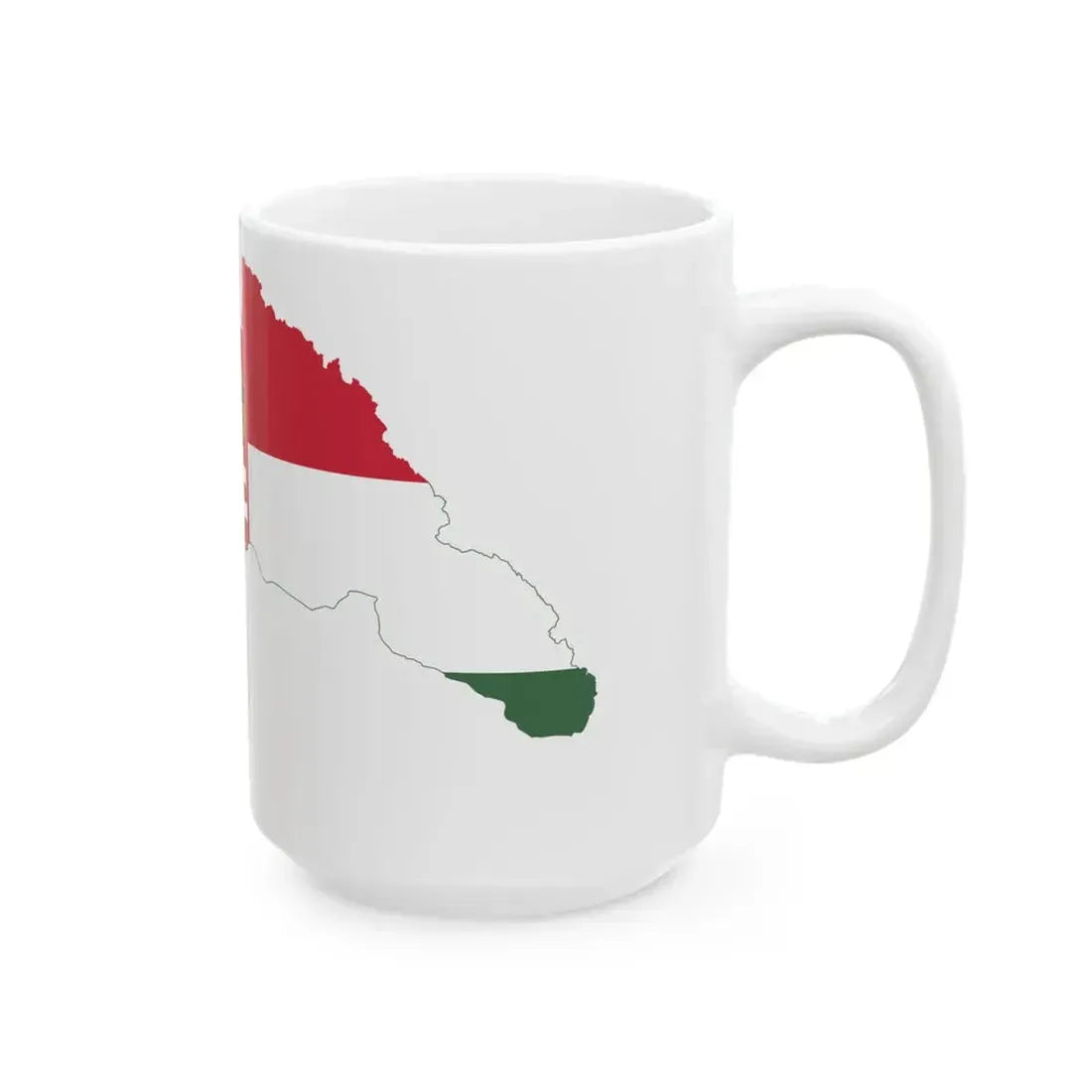 Flag-map of Hungary 1941-1945 (Hungary) White Coffee Mug - Go Mug Yourself