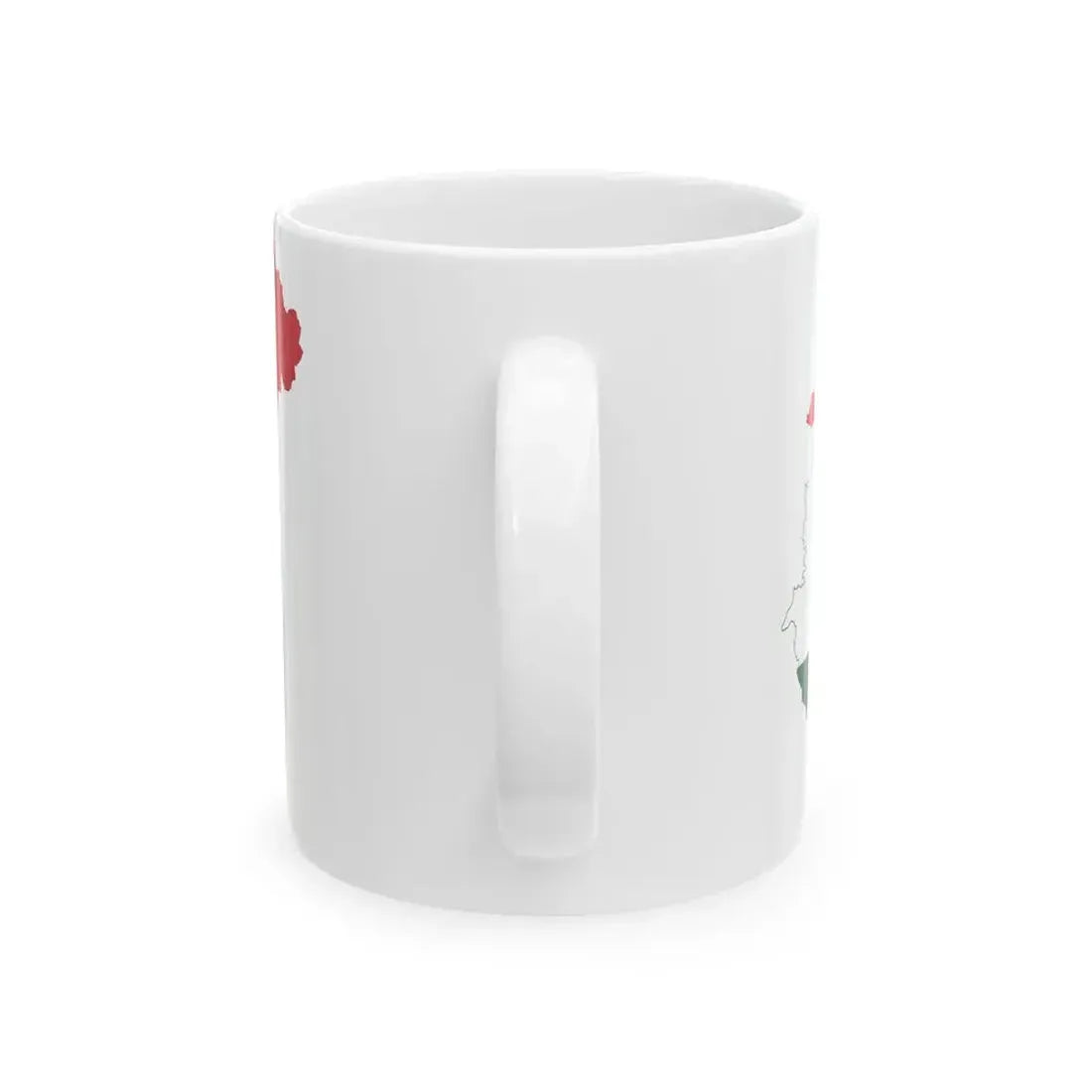 Flag-map of Hungary 1949-1956 (Hungary) White Coffee Mug - Go Mug Yourself