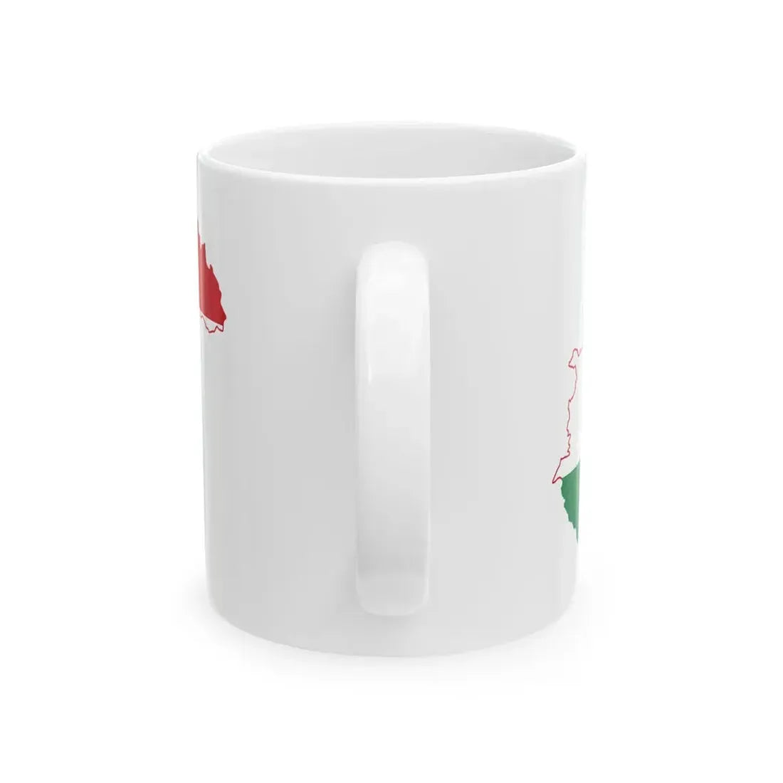 Flag-map of Hungary with Zakarpattia Oblast (Hungary) White Coffee Mug - Go Mug Yourself