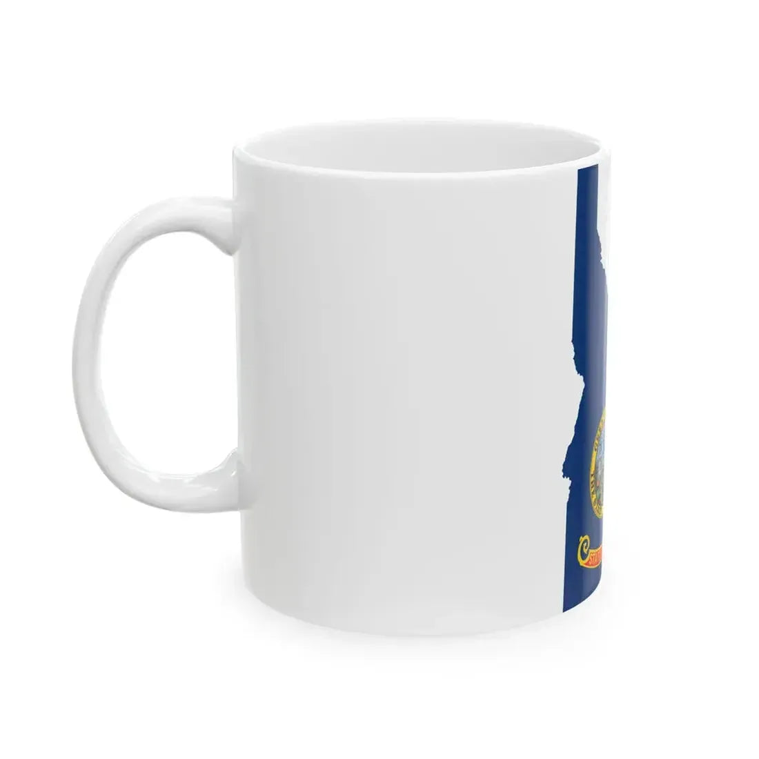 Flag-map of Idaho (United States) White Coffee Mug - Go Mug Yourself