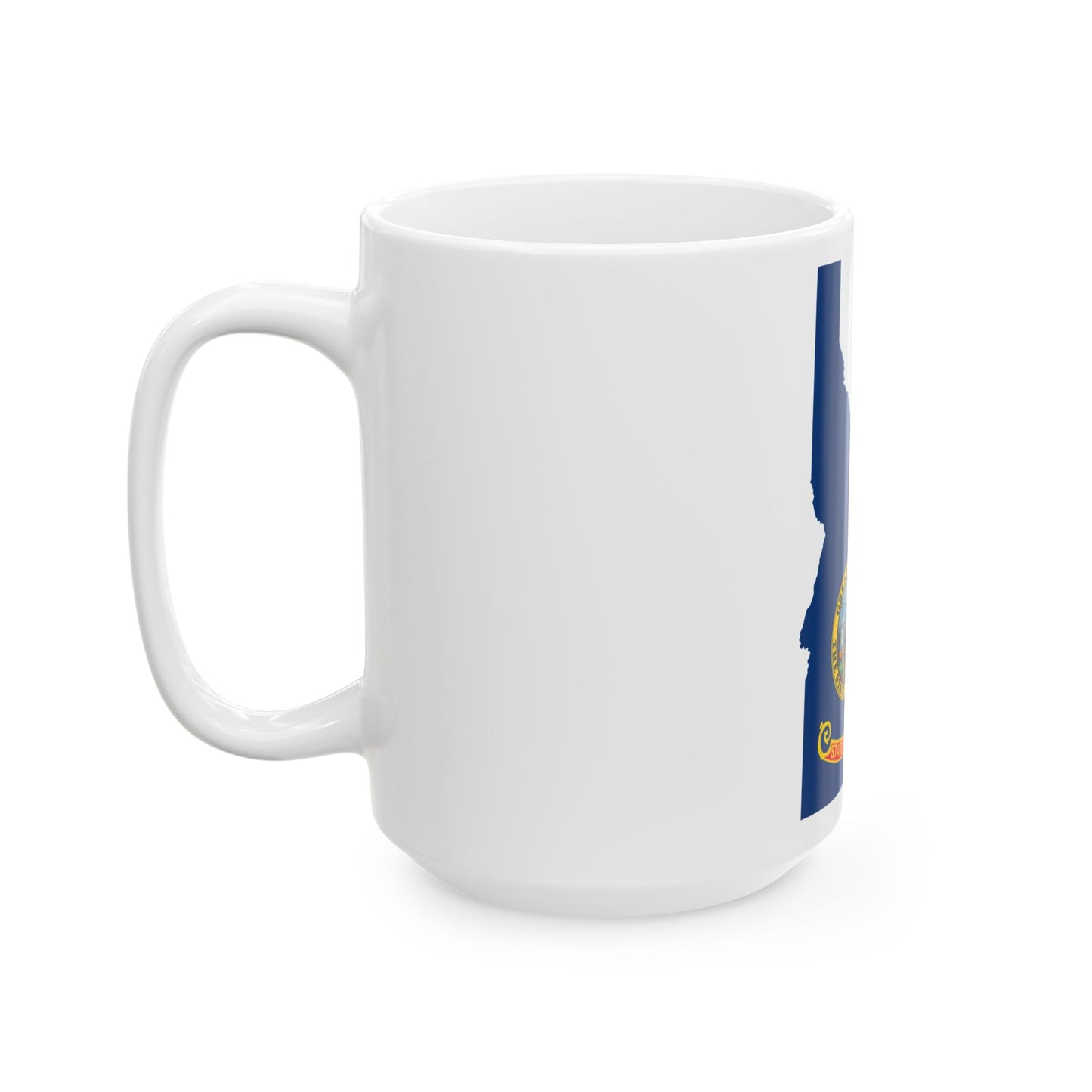Flag-map of Idaho (United States) White Coffee Mug-Go Mug Yourself