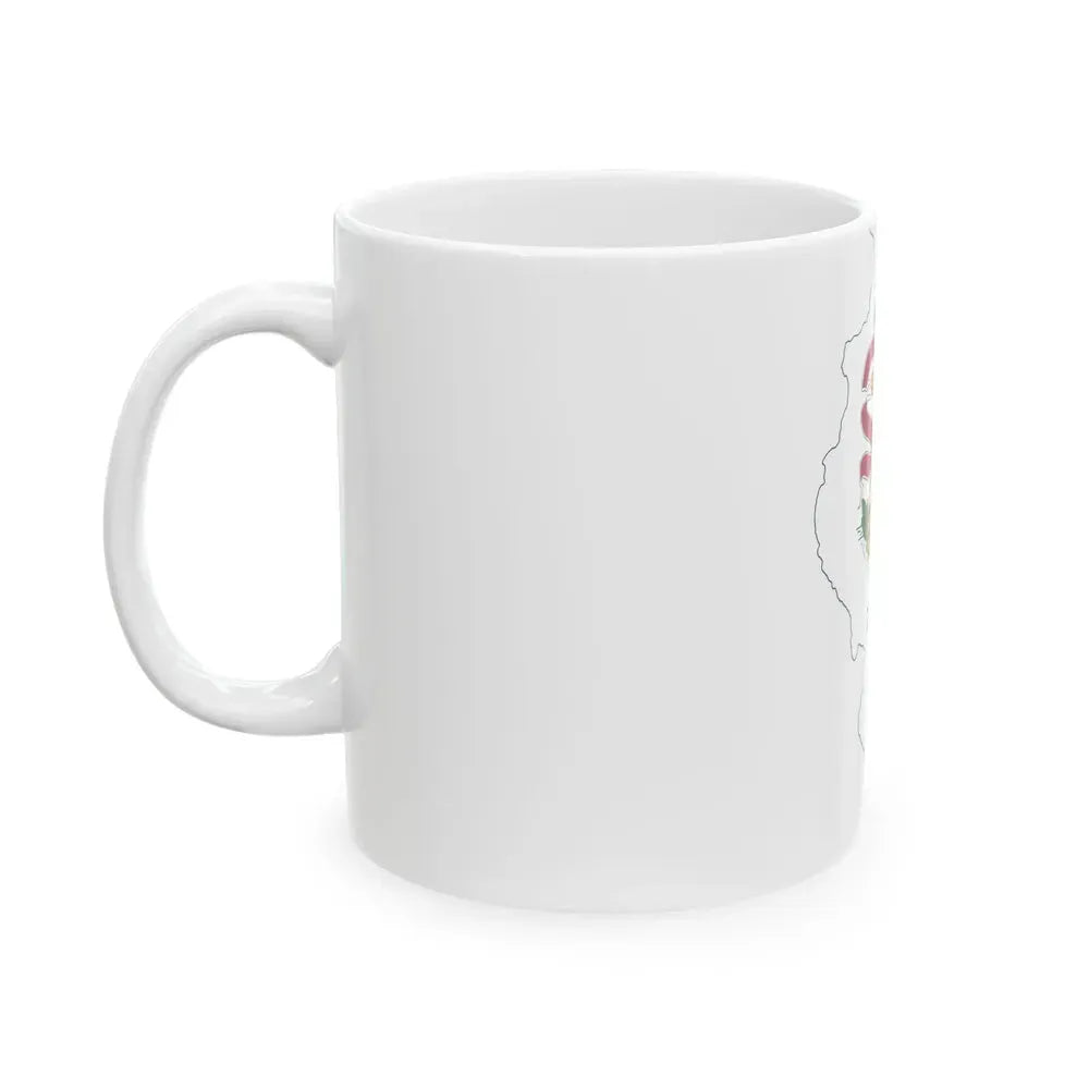 Flag map of Illinois (United States) White Coffee Mug - Go Mug Yourself