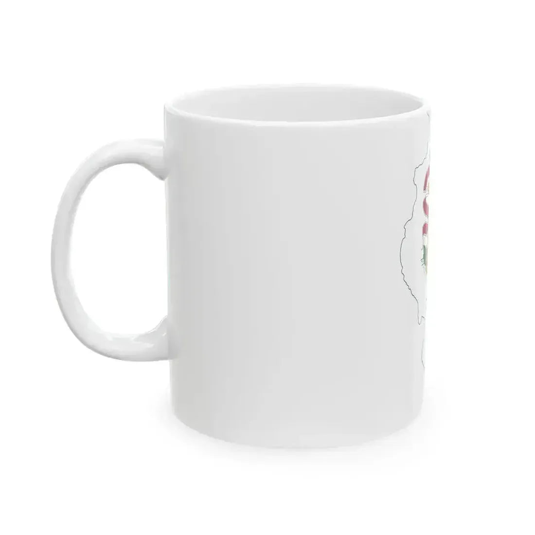 Flag map of Illinois (United States) White Coffee Mug - Go Mug Yourself