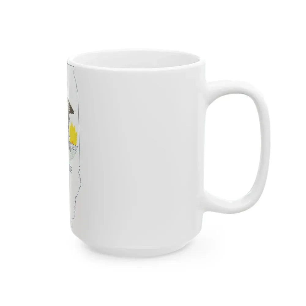 Flag map of Illinois (United States) White Coffee Mug - Go Mug Yourself
