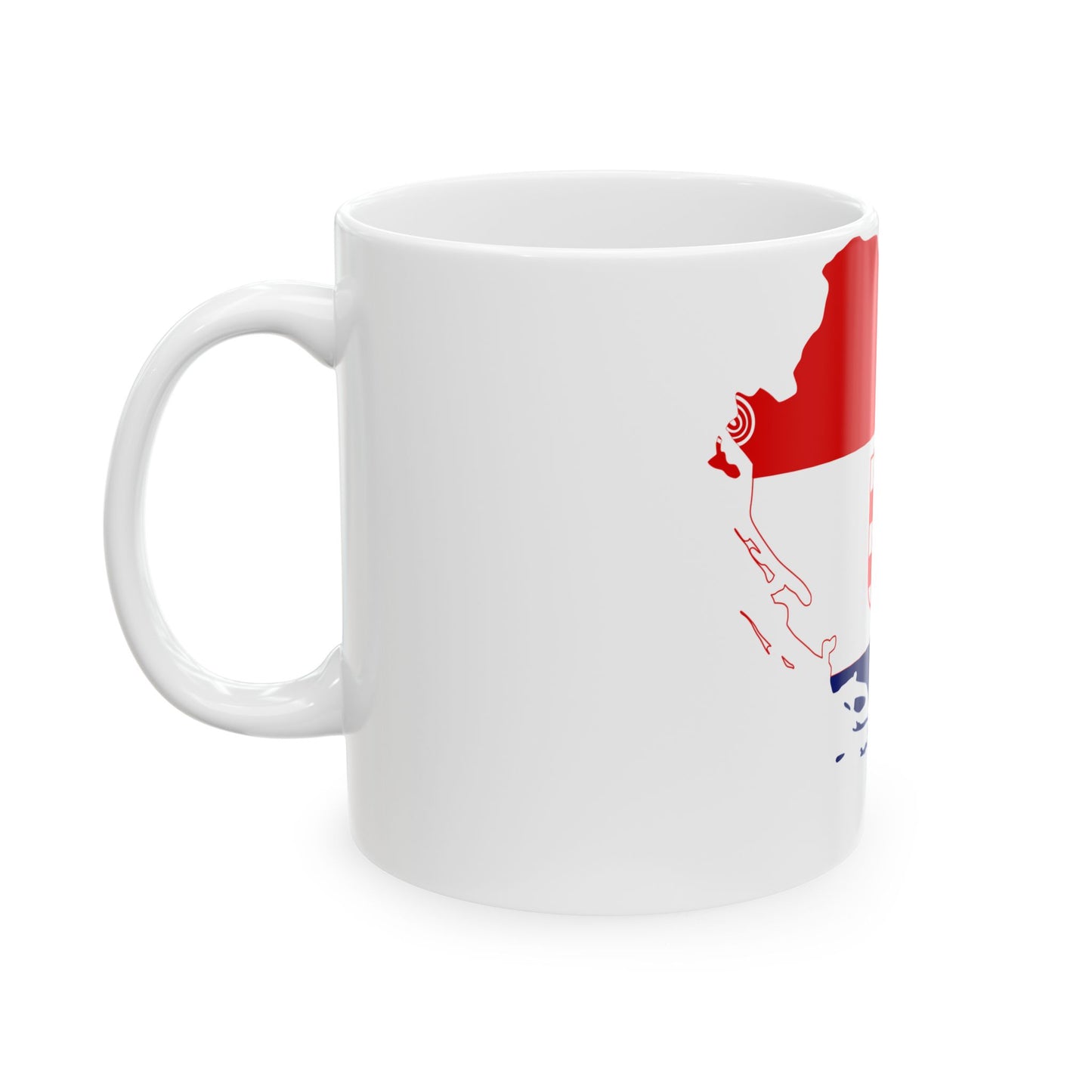 Flag-map of Independent State of Croatia 1941-1944 (Croatia) White Coffee Mug-Go Mug Yourself