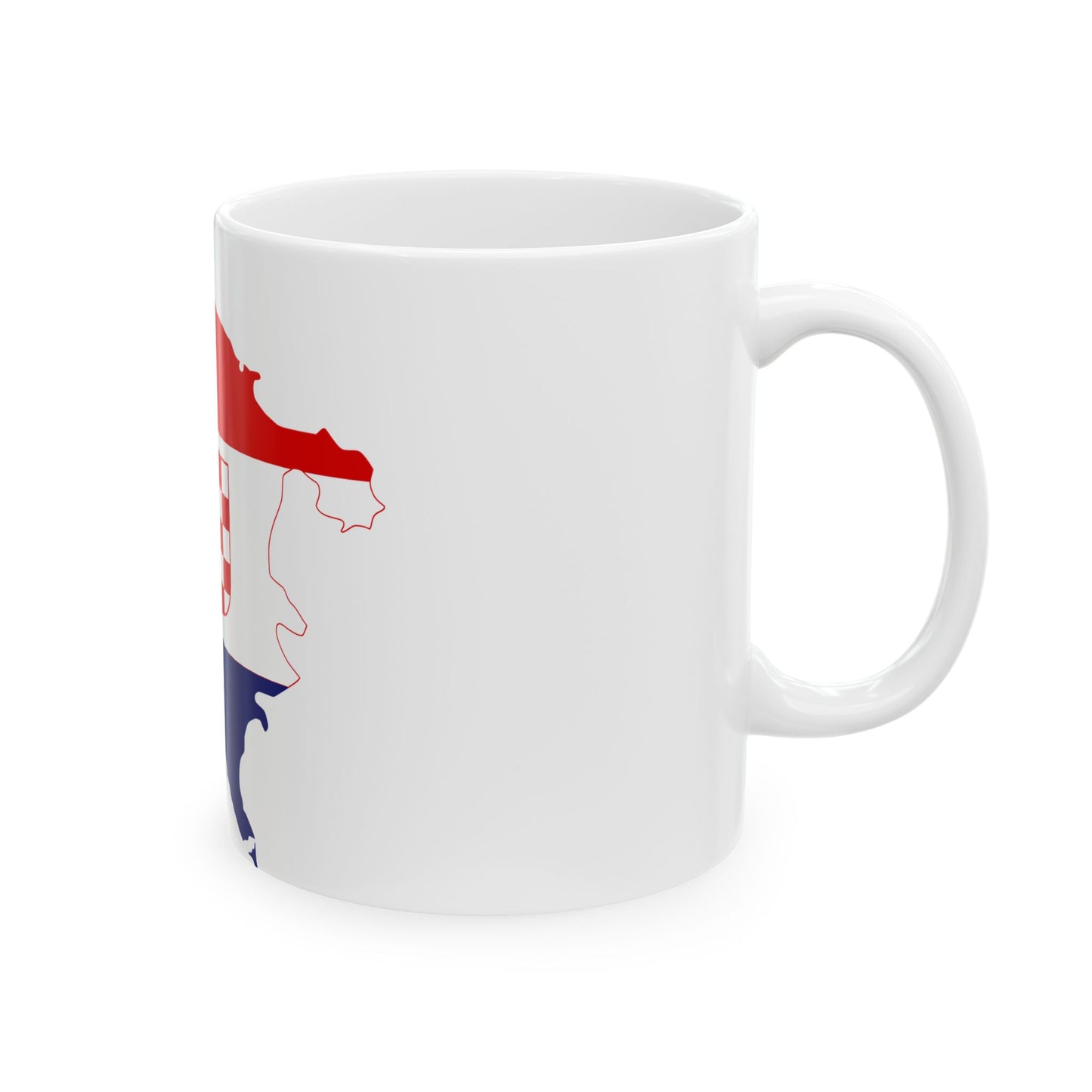 Flag-map of Independent State of Croatia 1941-1944 (Croatia) White Coffee Mug-Go Mug Yourself