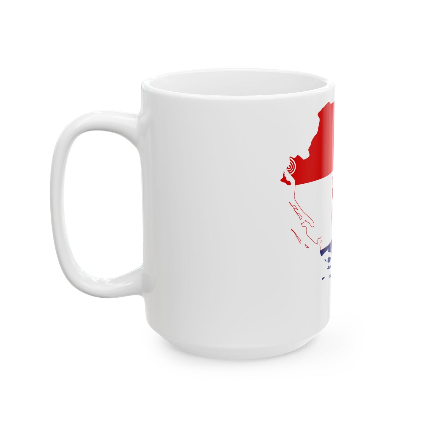 Flag-map of Independent State of Croatia 1941-1944 (Croatia) White Coffee Mug-Go Mug Yourself
