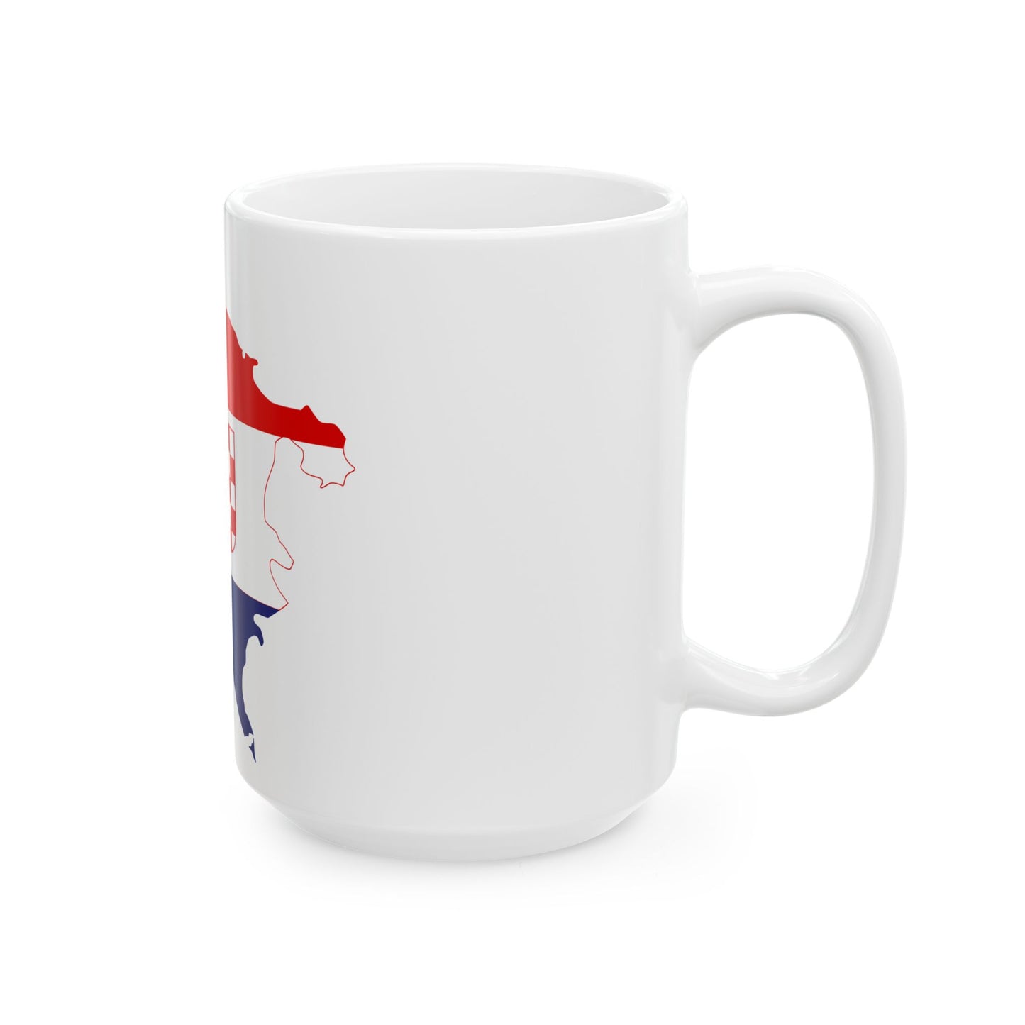 Flag-map of Independent State of Croatia 1941-1944 (Croatia) White Coffee Mug-Go Mug Yourself