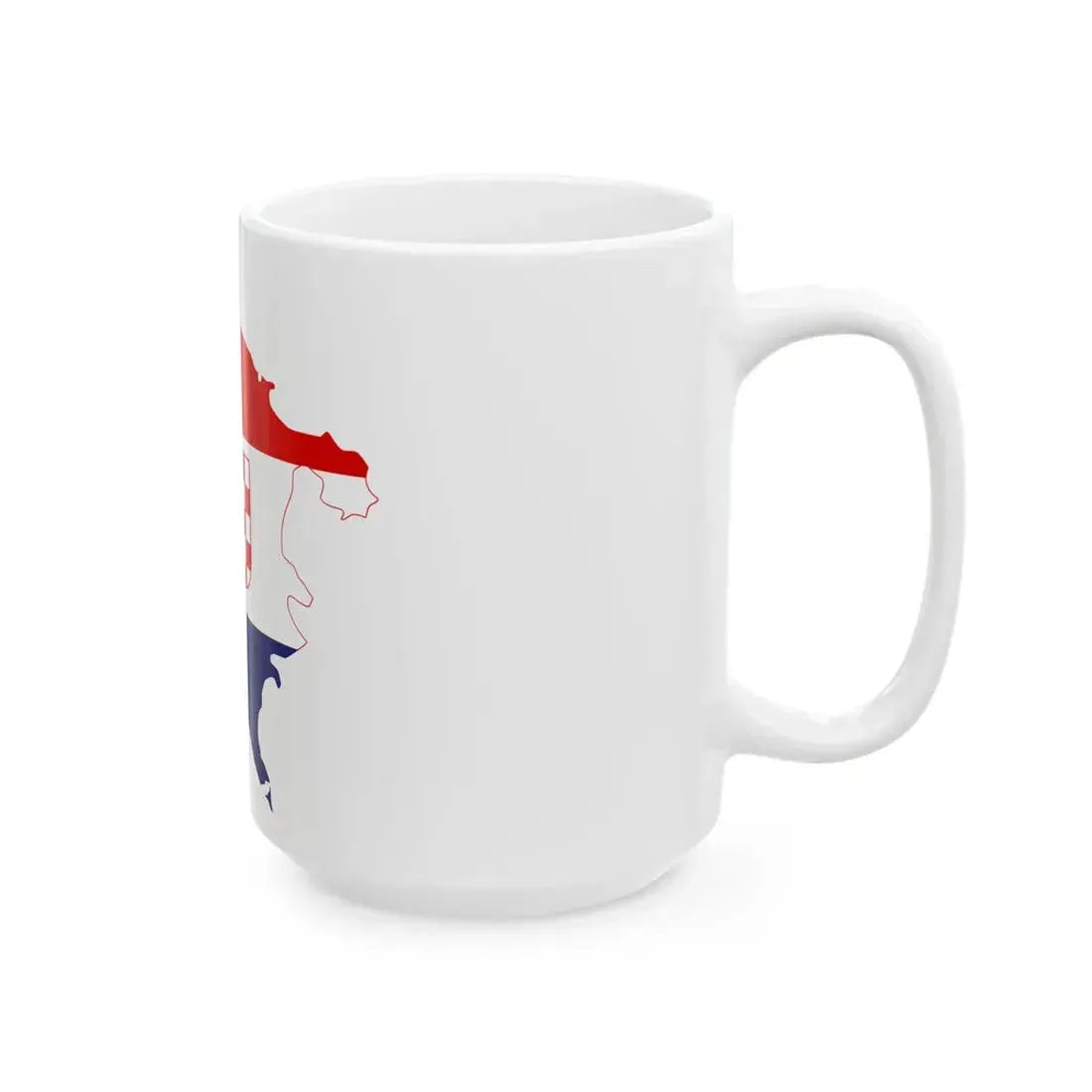 Flag-map of Independent State of Croatia 1941-1944 (Croatia) White Coffee Mug - Go Mug Yourself