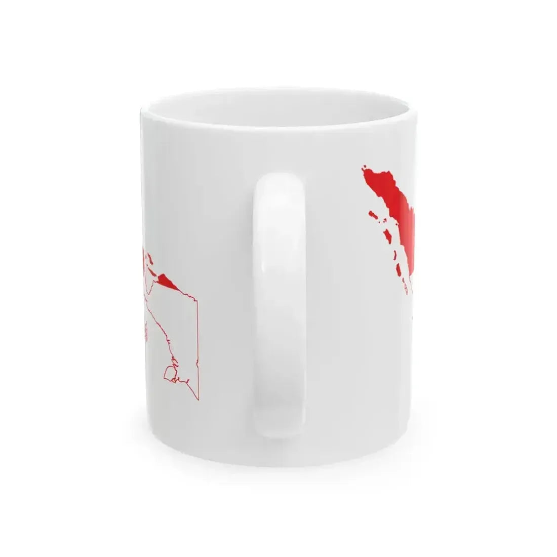 Flag map of Indonesia physical version (Indonesia) White Coffee Mug - Go Mug Yourself