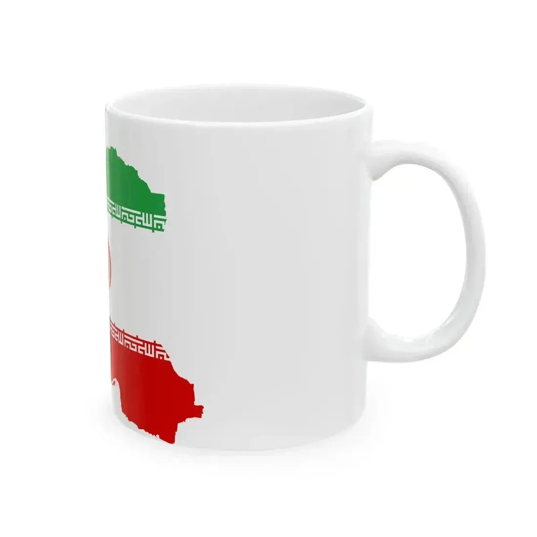 Flag map of Iran (Iran) White Coffee Mug - Go Mug Yourself