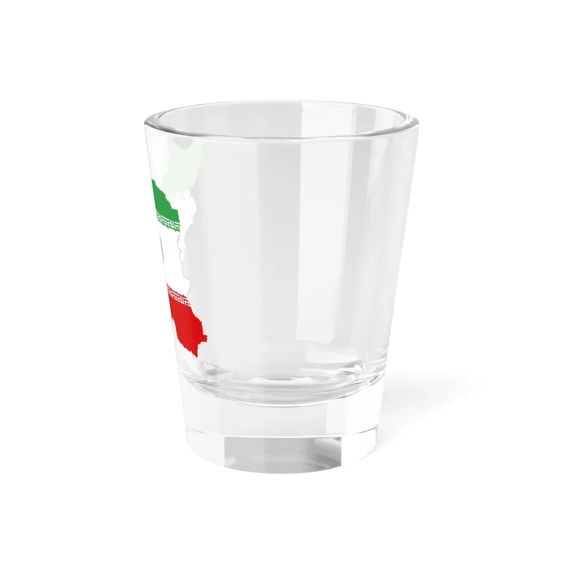 Flag-map of Iran precise boundaries (Iran) Shot Glass 1.5oz - Go Mug Yourself