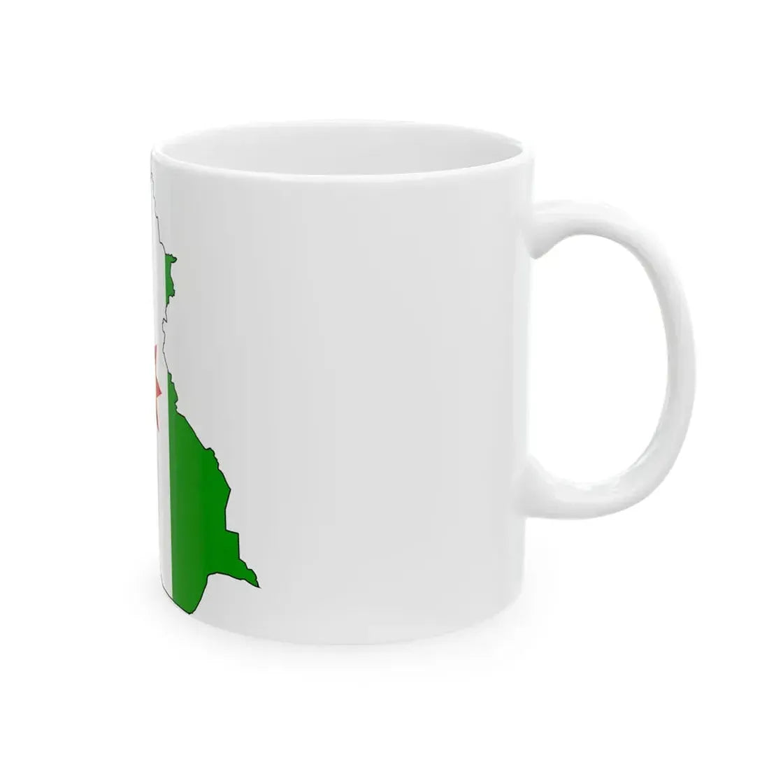 Flag-map of Iraq 1959-1963 (Iraq) White Coffee Mug - Go Mug Yourself