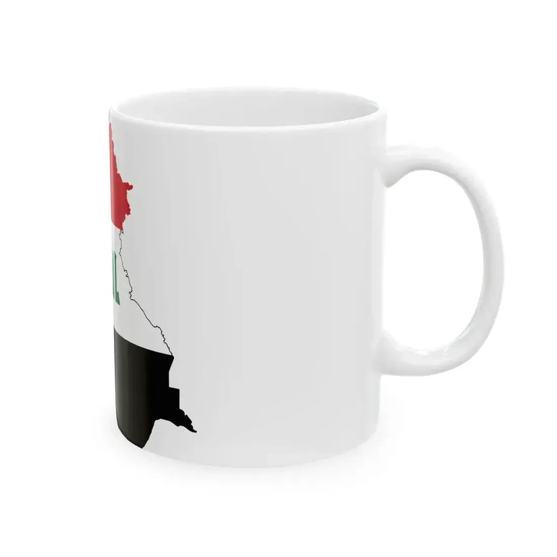 Flag-map of Iraq (Iraq) White Coffee Mug - Go Mug Yourself