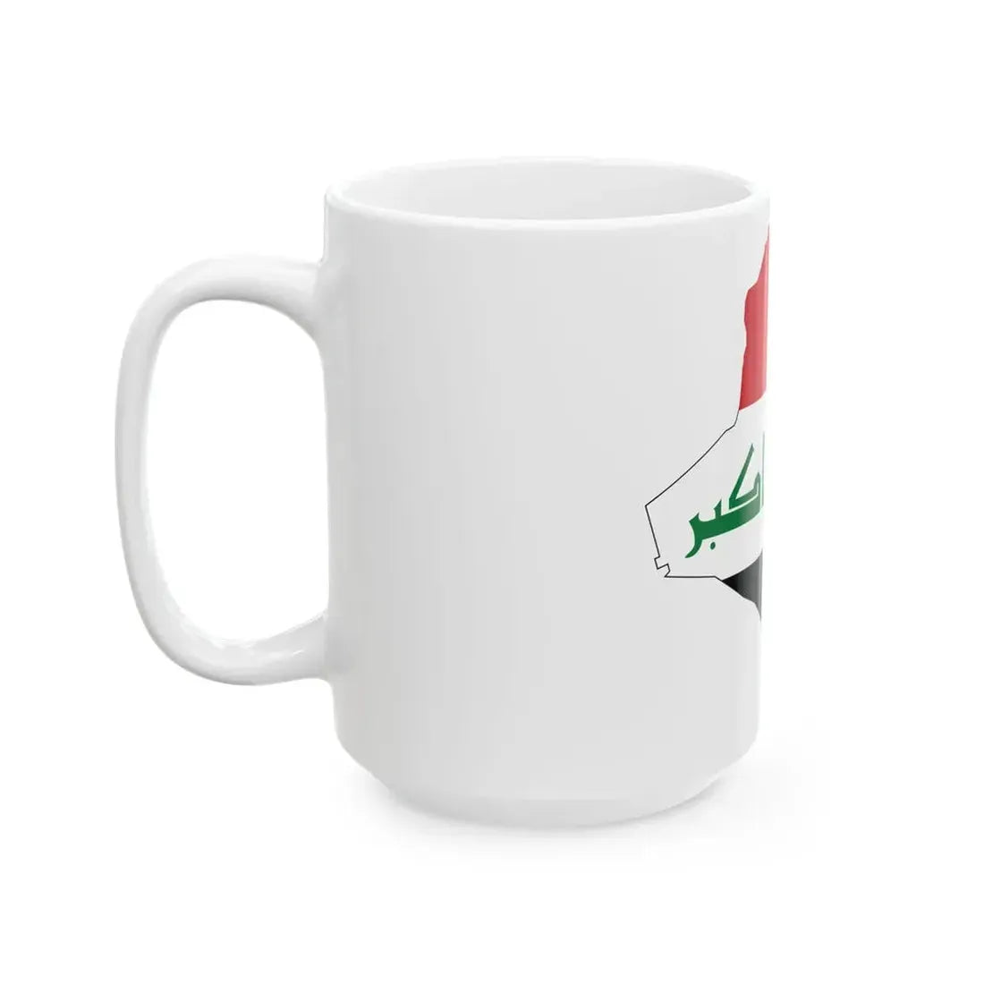 Flag-map of Iraq (Iraq) White Coffee Mug - Go Mug Yourself