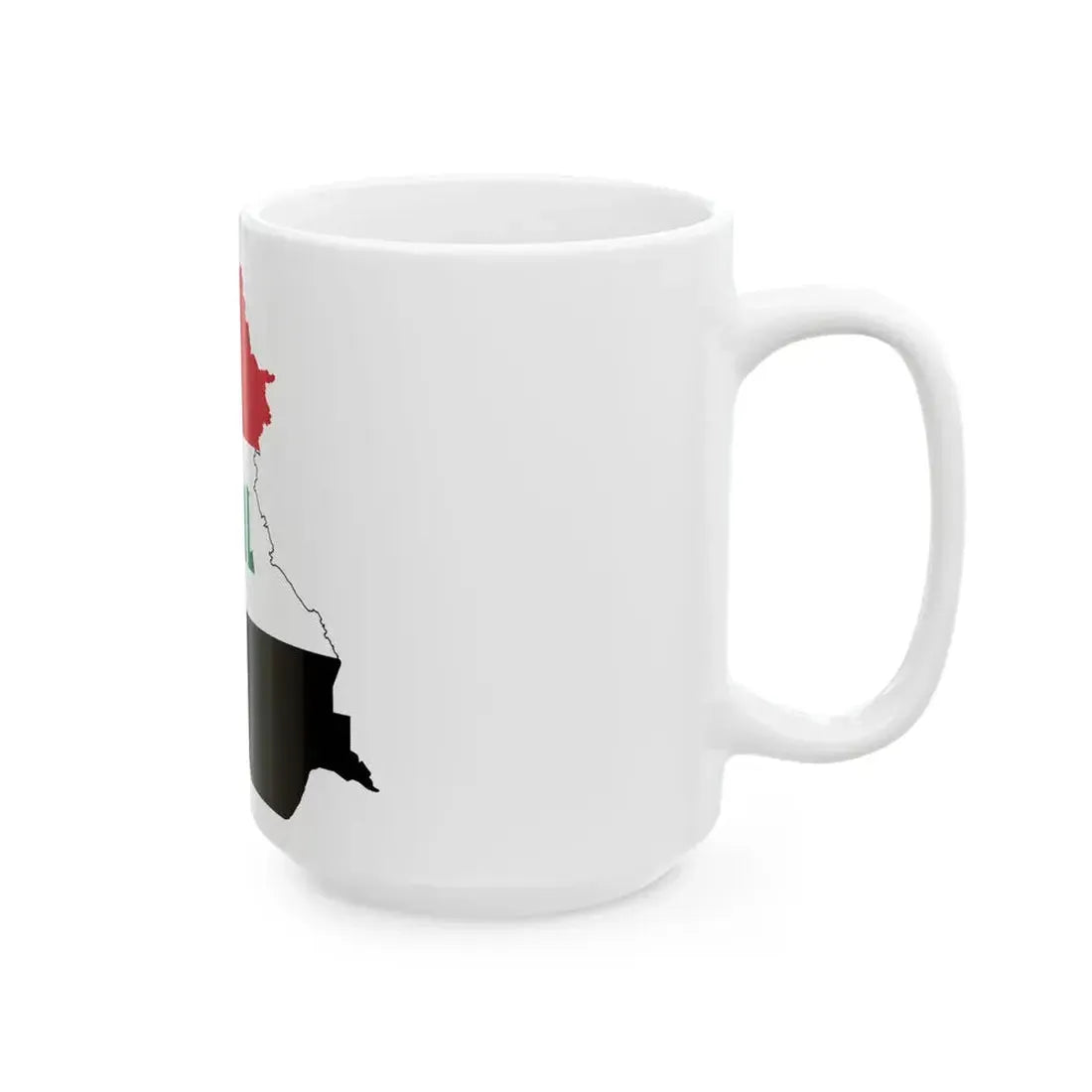 Flag-map of Iraq (Iraq) White Coffee Mug - Go Mug Yourself