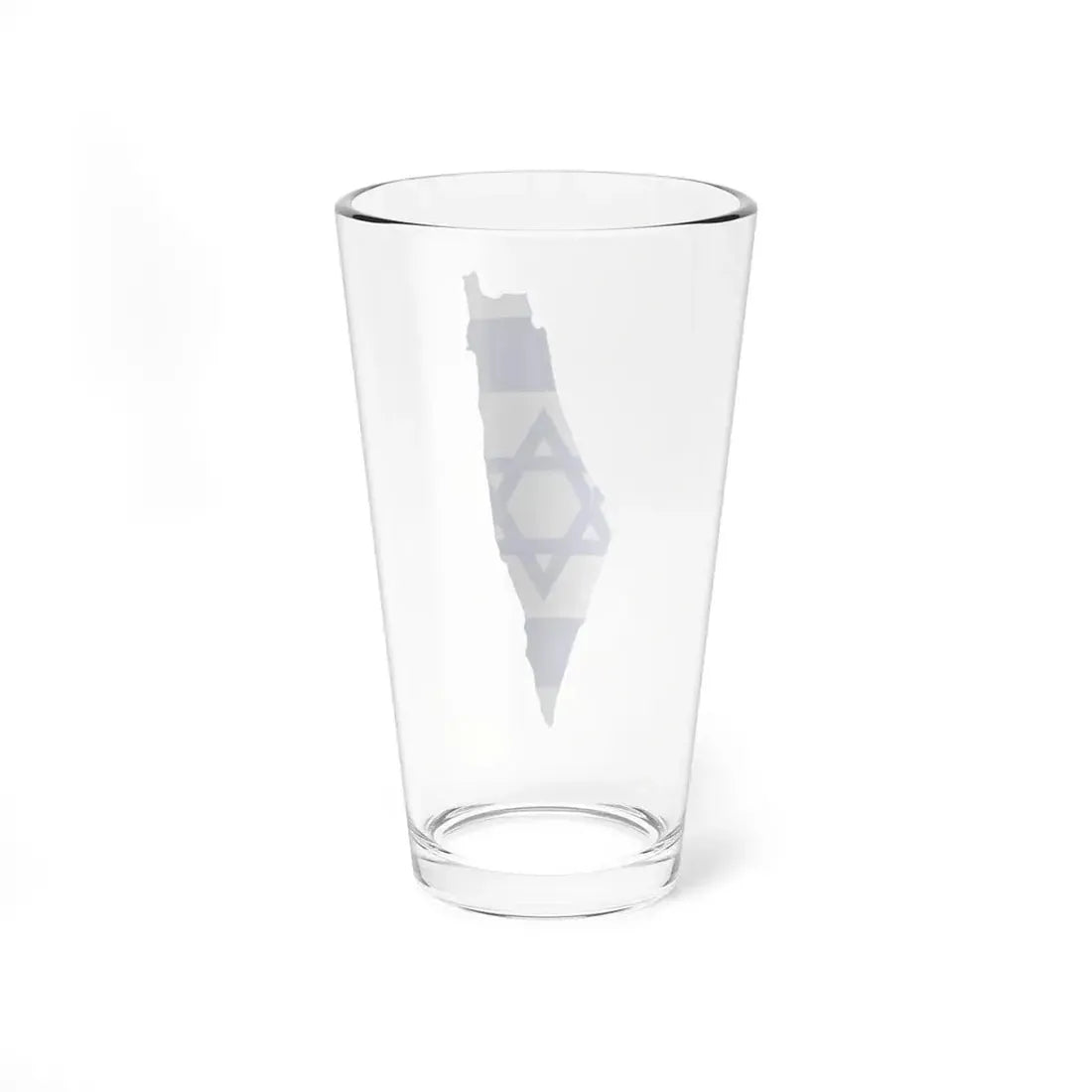 Flag map of Israel including Palestinian territories (Israel) Pint Glass 16oz - Go Mug Yourself
