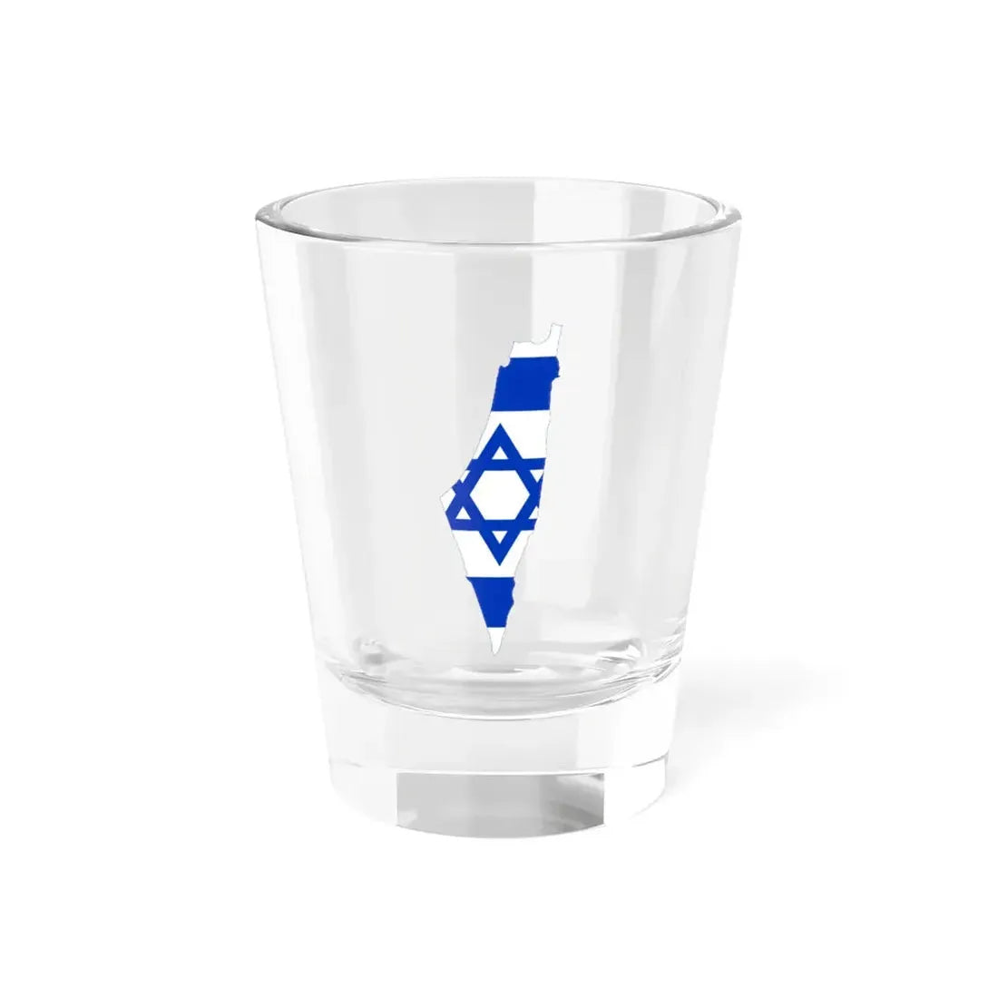 Flag map of Israel including Palestinian territories (Israel) Shot Glass 1.5oz 1.5oz - Go Mug Yourself