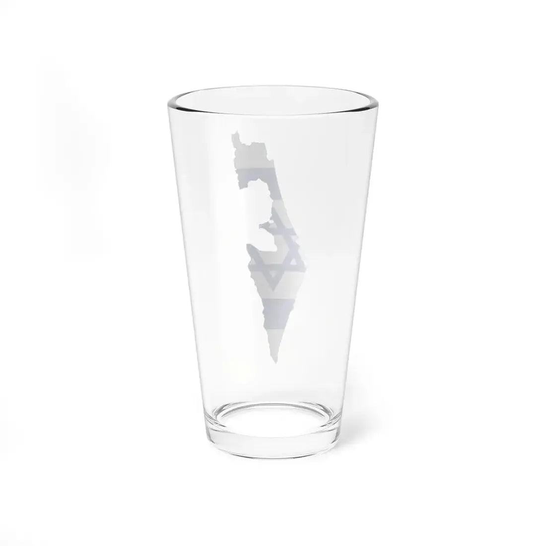 Flag-map of Israel precise boundaries (Israel) Pint Glass 16oz - Go Mug Yourself
