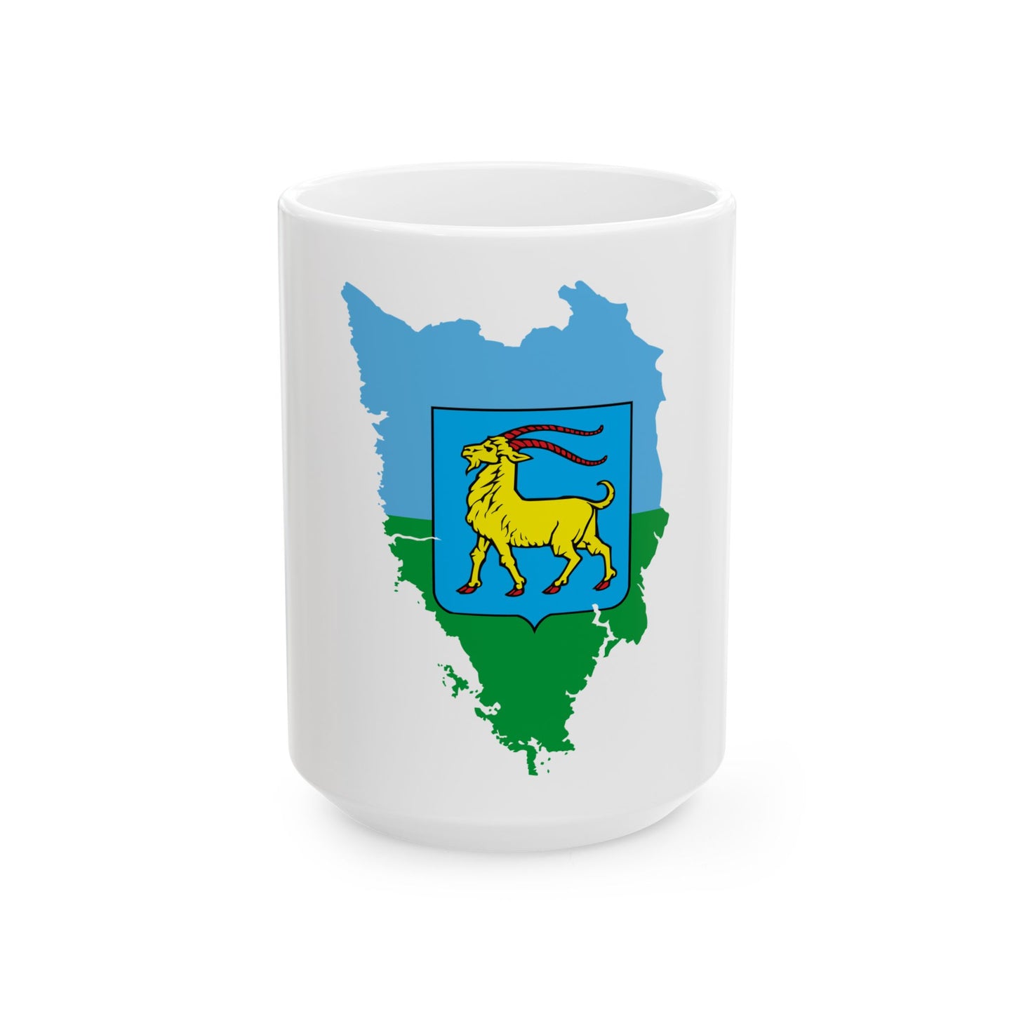 Flag map of Istria County (Croatia) White Coffee Mug-15oz-Go Mug Yourself
