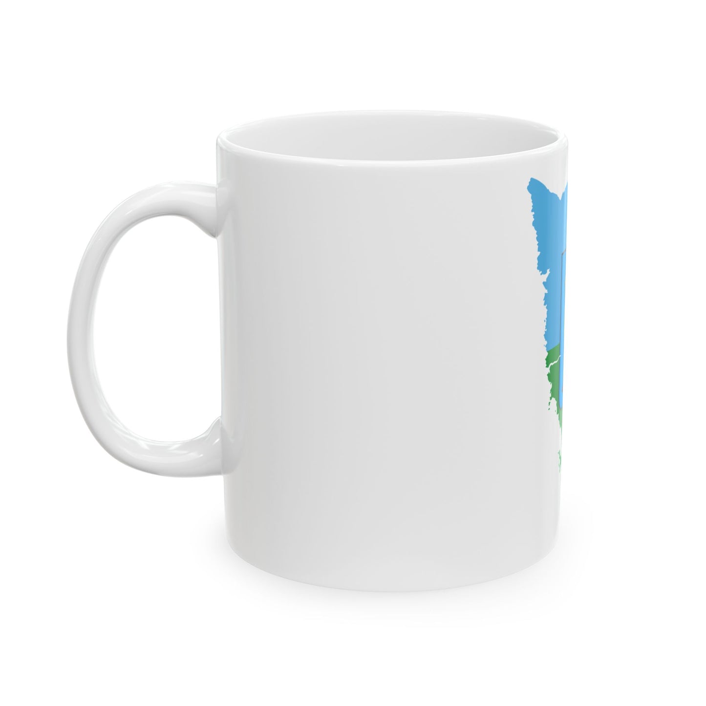 Flag map of Istria County (Croatia) White Coffee Mug-Go Mug Yourself