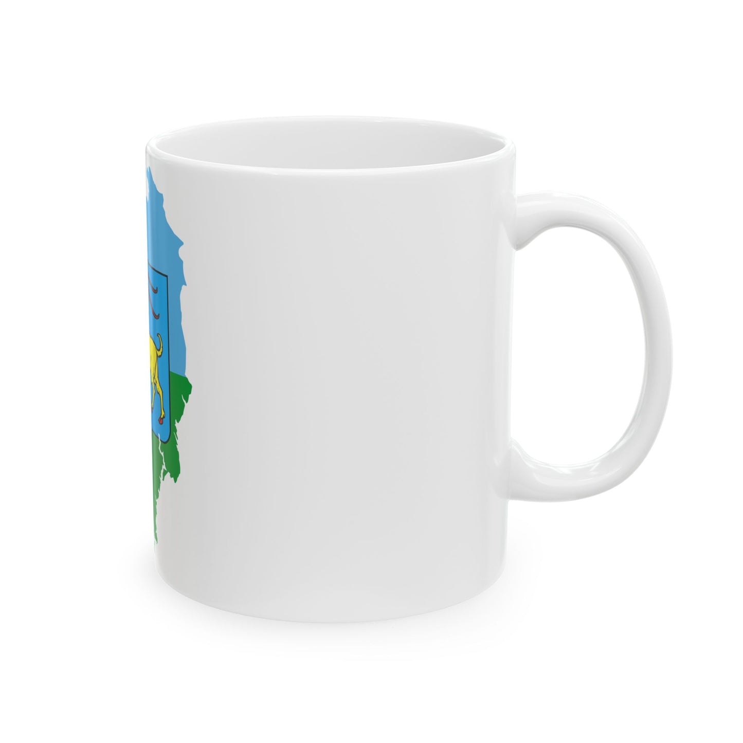 Flag map of Istria County (Croatia) White Coffee Mug-Go Mug Yourself