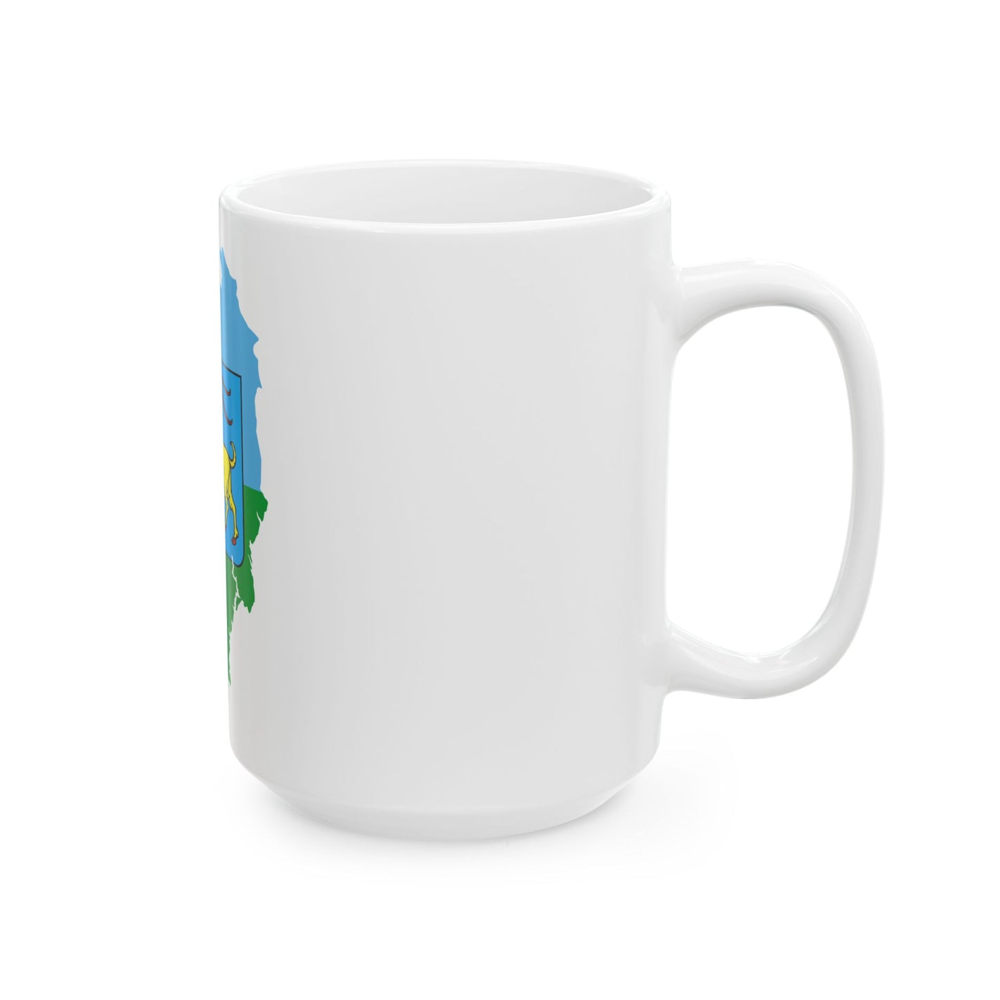 Flag map of Istria County (Croatia) White Coffee Mug-Go Mug Yourself