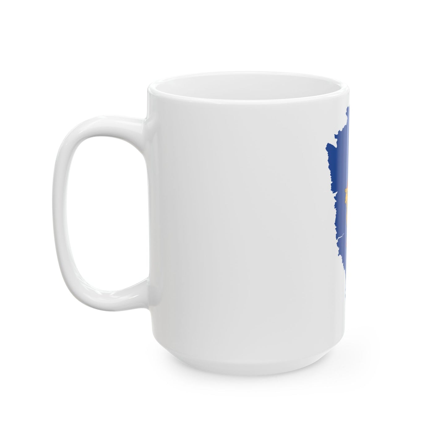 Flag map of Istria Peninsula (Croatia) White Coffee Mug-Go Mug Yourself