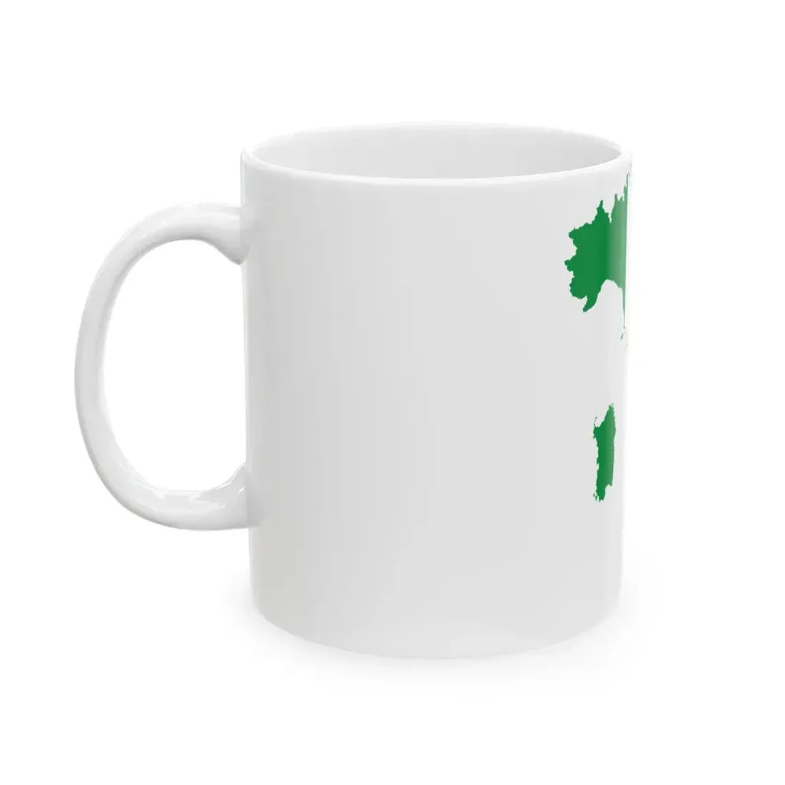Flag-map of Italy civil ensign (Italy) White Coffee Mug - Go Mug Yourself